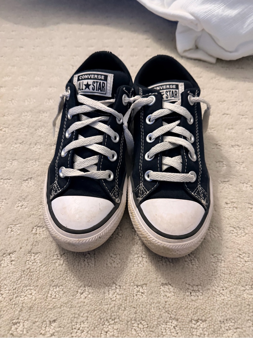 Converse Kids Black and White Low Top Sneakers